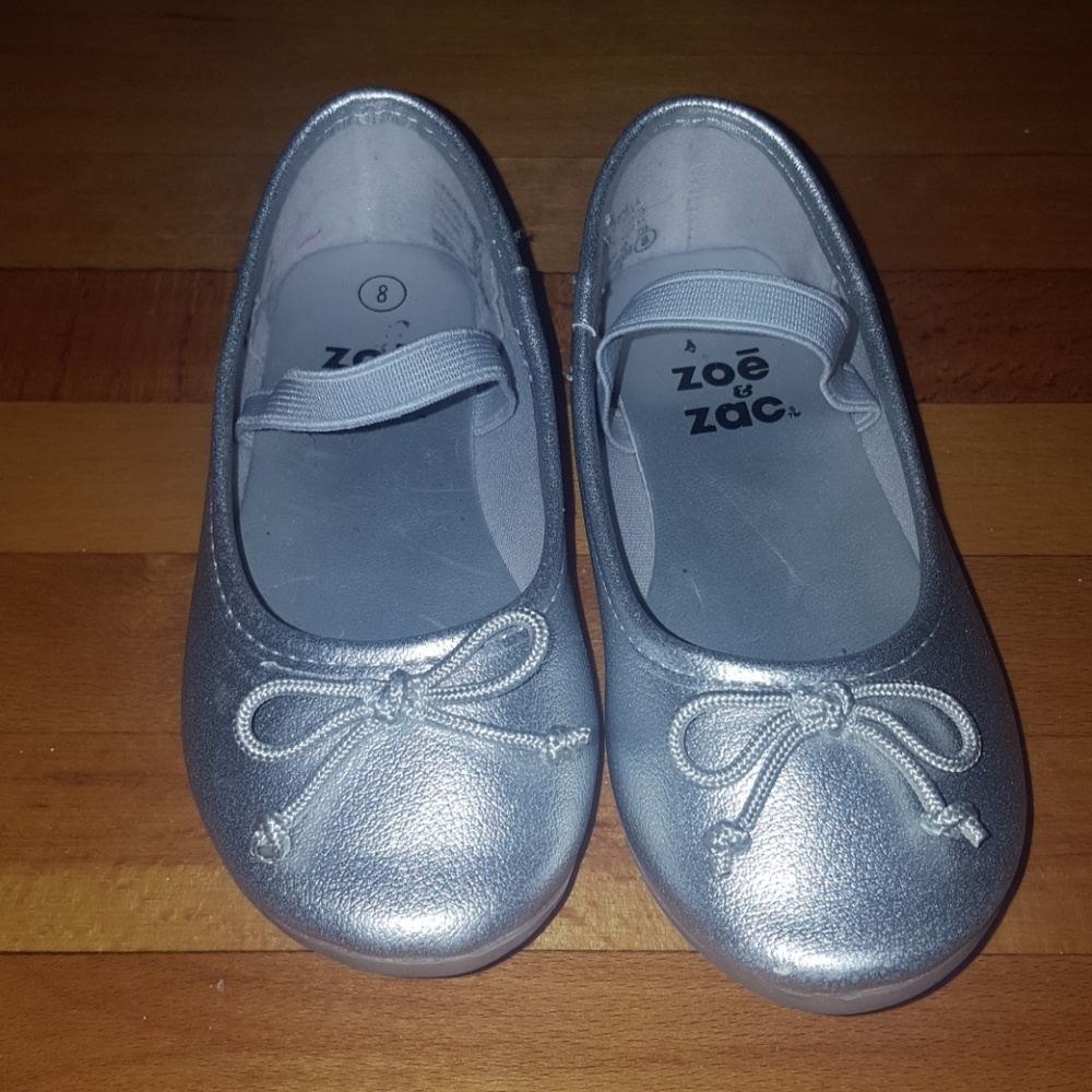 Toddler Girl Silver Flats